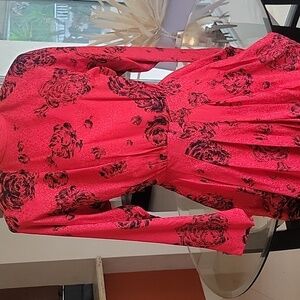 Vibrant Floral Long Sleeve Dress